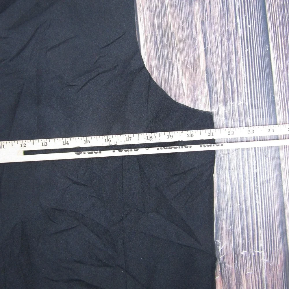 Suit‎ Vest UniformWorks Mens M Black Solid Polyester 3 Piece Formal Business
